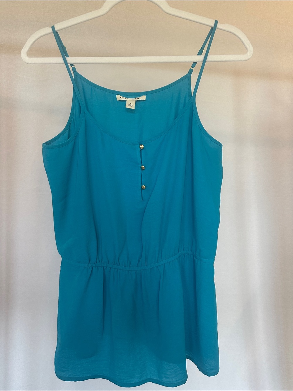 Banana Republic Teal Spaghetti Strap Camisole Top Small